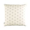 Pebble grey and cream star patterned cushion