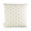 Aqua blue and cream star patterned cushion