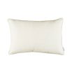 Chalk white quilted cushion with textured satin front and soft velvet back 