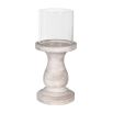Elegant, curvaceous concrete base candle holder