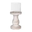 Elegant, curvaceous concrete base candle holder