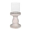 Elegant candle holder with curvaceous concrete base