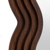 Brown wooden mirror with wavy edge frame