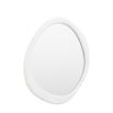 Wall mirror with a wavy concrete-effect frame