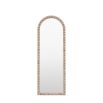 Wooden leaner mirror with 3D wooden bobble details