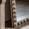 Wooden leaner mirror with 3D wooden bobble details