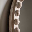 Wooden leaner mirror with 3D wooden bobble details