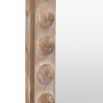 Wooden leaner mirror with 3D wooden bobble details
