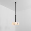 A fabulous black gunmetal ceiling pendant inspired by early century and industrial style 