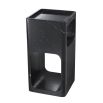 Eichholtz tall black honed marble side table with cut out design