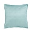 A stylish teal-toned luxury silk cushion