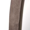 Grey leather and suede capsule-shaped mirror