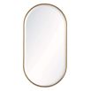 Vintage style gold mirror in a classic capsule shape