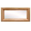 Deep bevelled blonde oak rectangular mirror