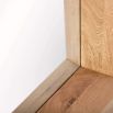 Deep bevelled blonde oak rectangular mirror