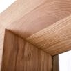 Deep bevelled blonde oak rectangular mirror