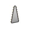 Shark tooth shaped mirror with gold spikes