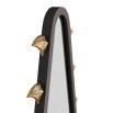 Shark tooth shaped mirror with gold spikes
