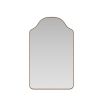 Arched mirror delicately framed in antique brass