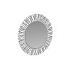 Rounded mirror framed in burnished iron spikes