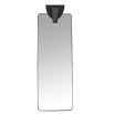 Sleek rectangular mirror with thin black frame and copperhead accent