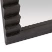 Full-length mirror with black wooden zigzag detailed black frame