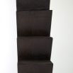 Full-length mirror with black wooden zigzag detailed black frame