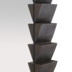 Full-length mirror with black wooden zigzag detailed black frame
