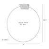 Slim round mirror with jewellery like detail at its top