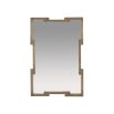 Striking mirror was brass finish frame in geometric silhouette