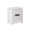 Vitros Bedside Table – White Oak & Antique Brushed Brass