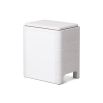Vitros Bedside Table – White Oak & Antique Brushed Brass