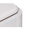 Vitros Bedside Table – White Oak & Antique Brushed Brass