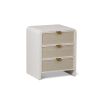 Venice Bedside Table – Cloud White & Brushed Brass