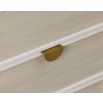 Venice Bedside Table – Cloud White & Brushed Brass