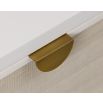 Venice Bedside Table – Cloud White & Brushed Brass