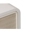 Venice Bedside Table – Cloud White & Brushed Brass