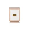 Manila Beside Table – Natural White Oak & Antique Brass