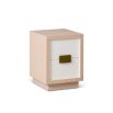 Manila Beside Table – Natural White Oak & Antique Brass