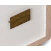 Manila Beside Table – Natural White Oak & Antique Brass
