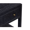 Toronto Bedside Table – Black Ceruse Oak & Brass