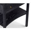Toronto Bedside Table – Black Ceruse Oak & Brass