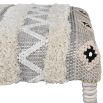 A stylish Aztec stool crafted from cotton, wool and mango wood