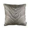 Luxurious marble effect patterned square silk cushion