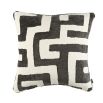 Monochromatic black and white cushion with an tribal inspired design