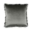 Striking grey and black tiger print fur cushion