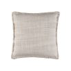 Square linen cushion with textured weave and frayed edging