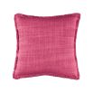 Mexican pink textured weave cushion with frayed edge