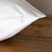 Luxury, white cotton zipped pillow protectors 