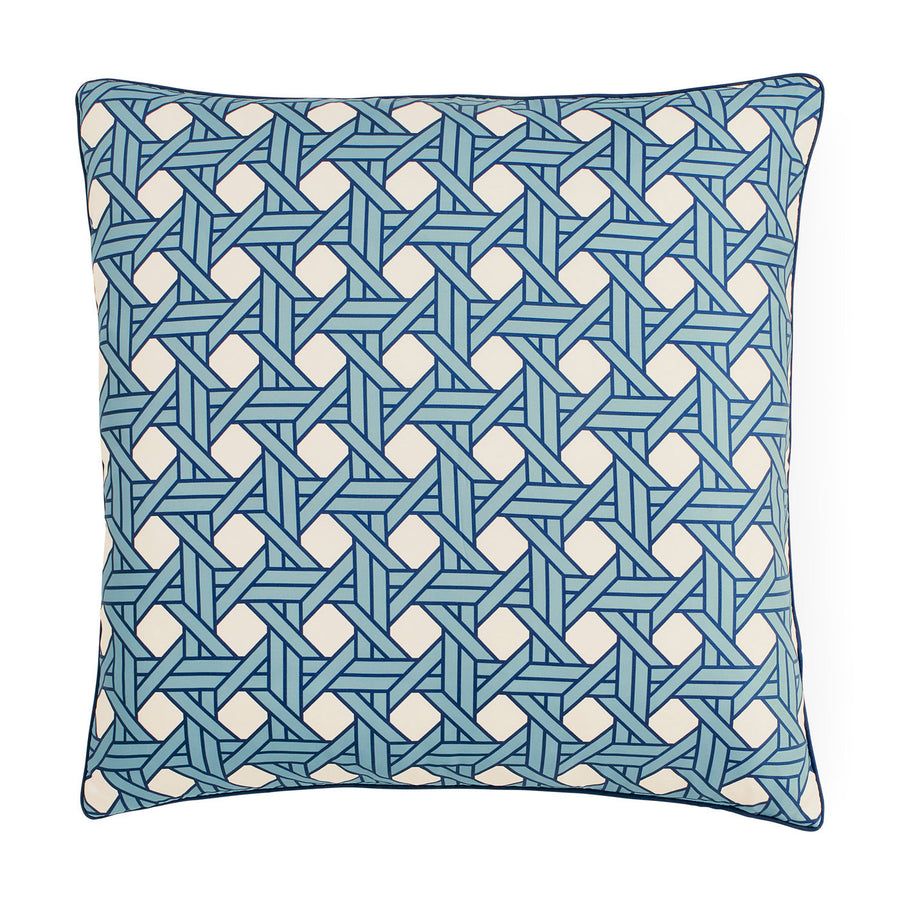 Basketweave Blue Cushion | Jonathan Adler | Sweetpea & Willow